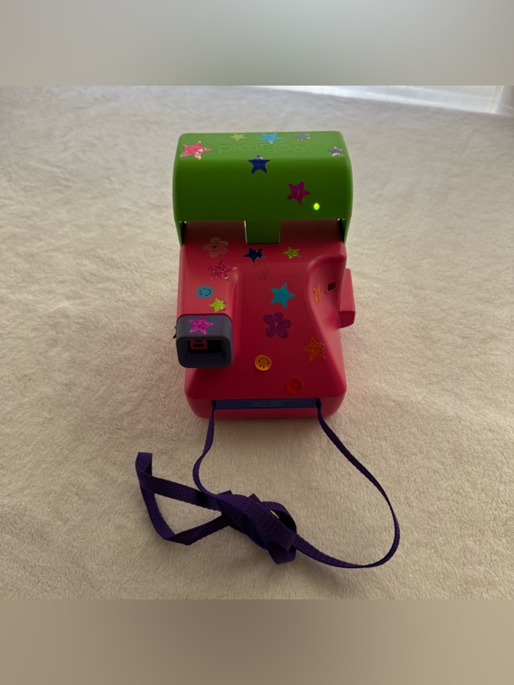 Vintage Mattel 98 Barbie Polaroid Instant 600 Camera With Strap Tested Working - Picture 3 of 9
